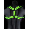 Ouch! Glow Harnais phosphorescent Sling Glow Noir-Vert Néon